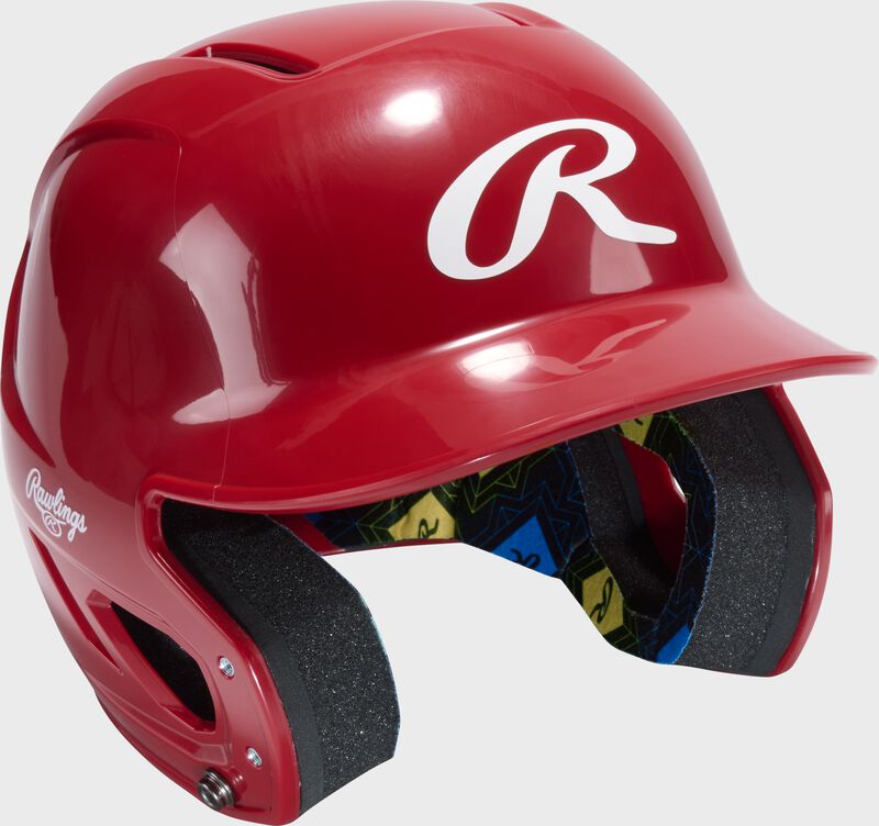 Rawlings CoolFlo Max Youth Batting Helmet, Scarlet, M/L