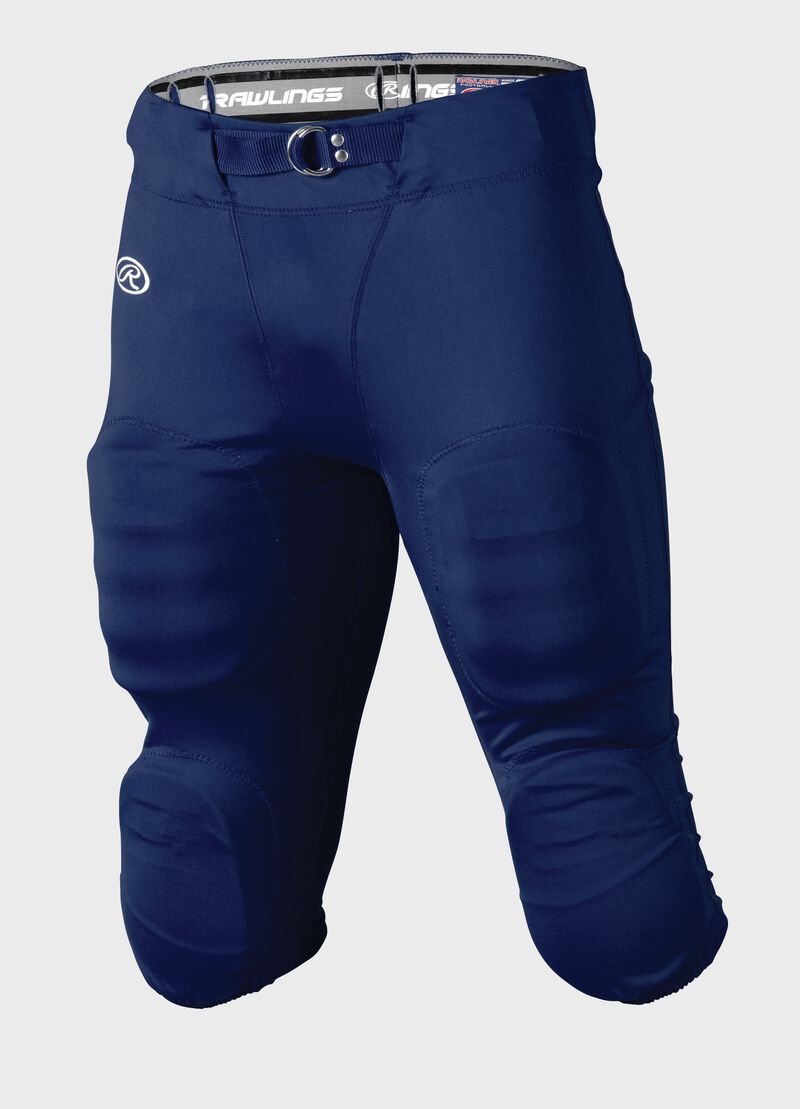 Front of Rawlings Navy Adult Slotted Football Pant - SKU #FP147 loading=