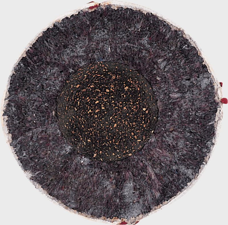 Inside center of a ROLB1X youth practice baseball