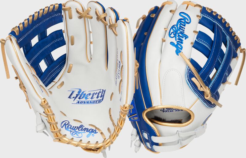 Liberty Advanced Color Series 12.75 in Outfield Glove, White/Royal, Right loading=