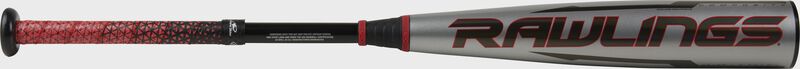 Rawlings logo on the barrel of a Rawlings 2021 Quatro Pro USA bat - SKU: US1Q8 loading=