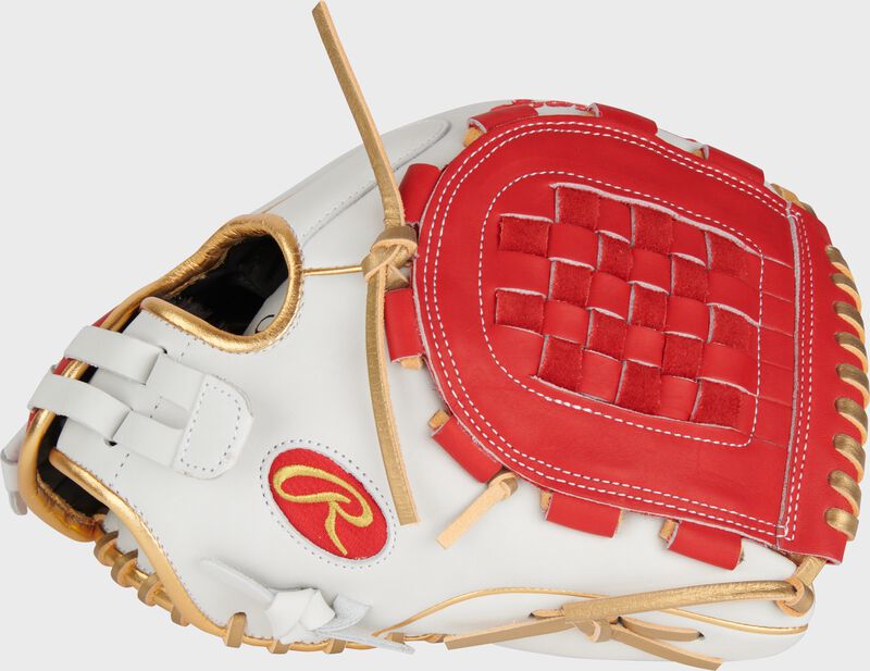 Liberty Advanced Color Series 12 in Fastpitch Glove, White/Scarlet, Right loading=