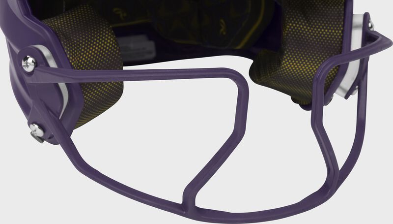 Rawlings Mach Hi-Viz Fastpitch Batting Helmet, Purple, Senior