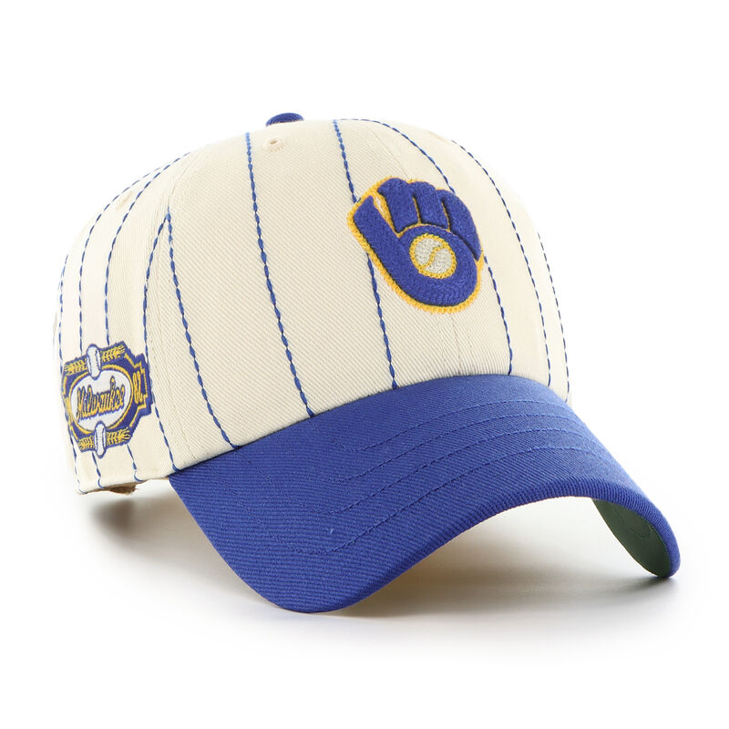 Milwaukee Brewers Rawlings '47 Brand Pinstripe Clean Up Hat