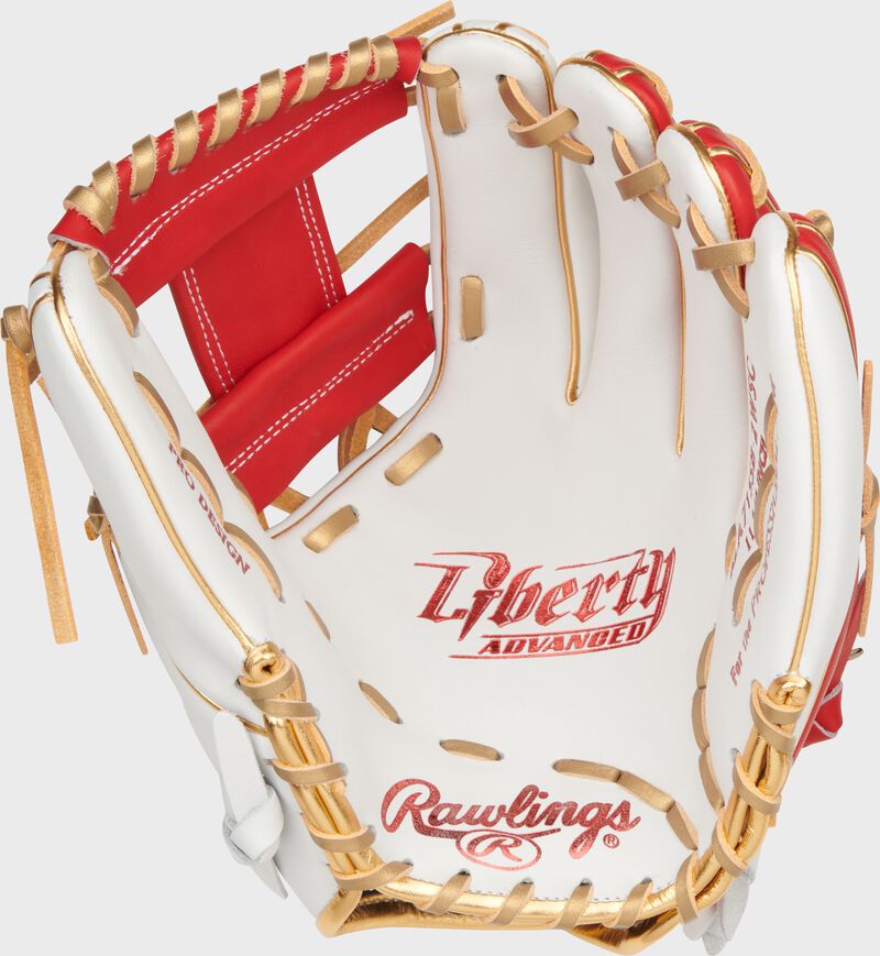 Liberty Advanced Color Series 11.75 in Infield Glove, White/Scarlet, Right loading=