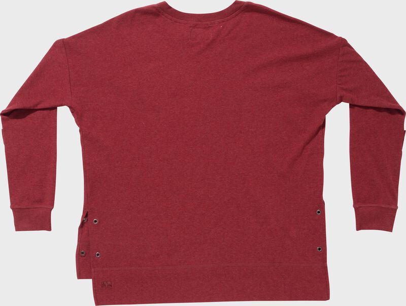 Rawlings x The Normal Brand Women's Fleece Splitside Pullover , Maroon, Women's XL