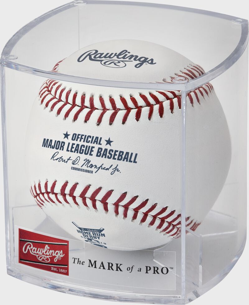 ROMLBHR19 Official MLB 2019 Home Run Derby baseball in a plastic display cube
