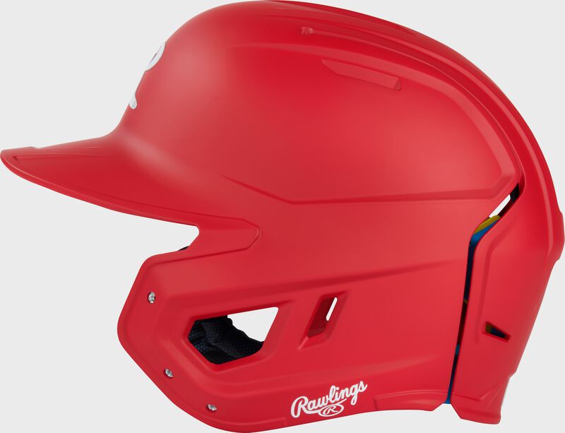 Rawlings Mach Fit Baseball Batting Helmet, Scarlet