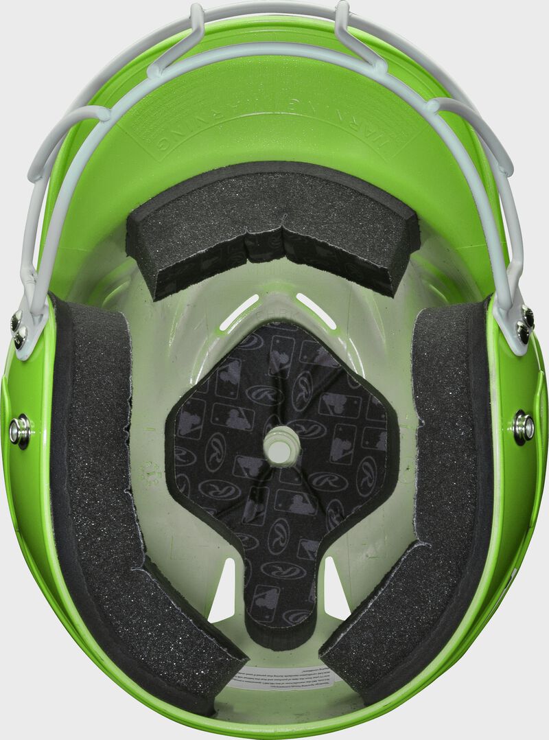 Inside view of the Coolflo High School/College Batting Helmet 