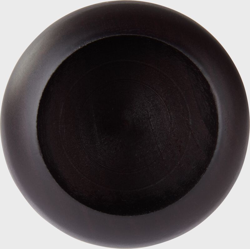 Black cupped end of a Pro Preferred birch wood bat - SKU: RPPBCS5