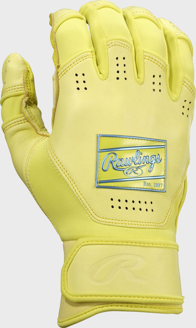 Rawlings Icon Batting Gloves, Yellow, Adult XL