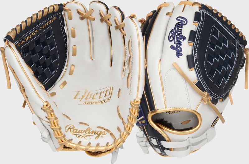 Liberty Advanced Color Series 12 in Fastpitch Glove, White/Navy, Right loading=