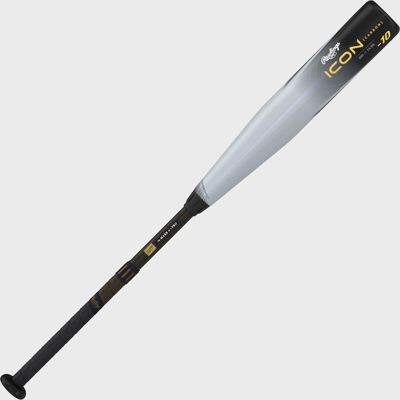 Angled view of a 2023 Rawlings Icon -10 USA baseball bat - SKU: RUS3I10