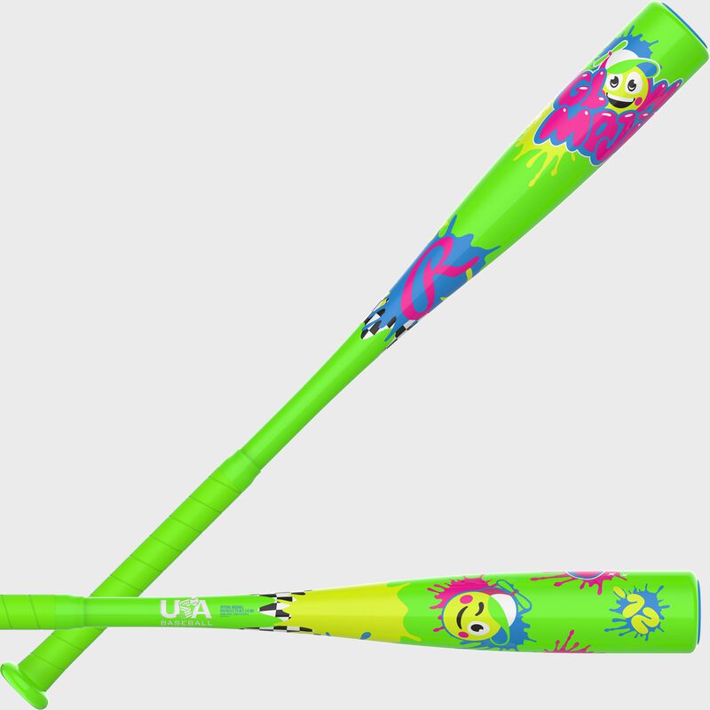 Rawlings Glow Mojis T-Ball -12 USA Baseball Bat, -12, 24 in