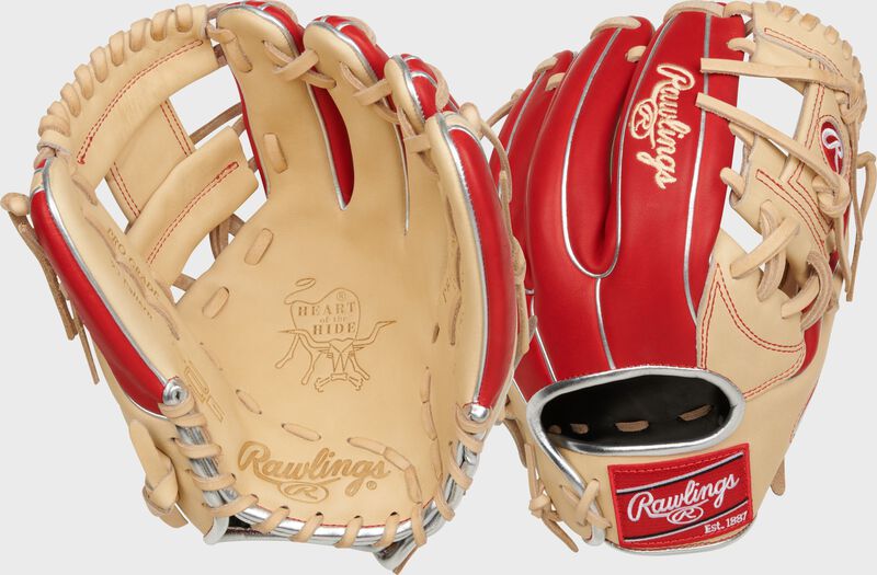 2 views showing the palm/back of a Heart of the Hide R2G 11.5" I-web infield glove - SKU: PROR934-2CS