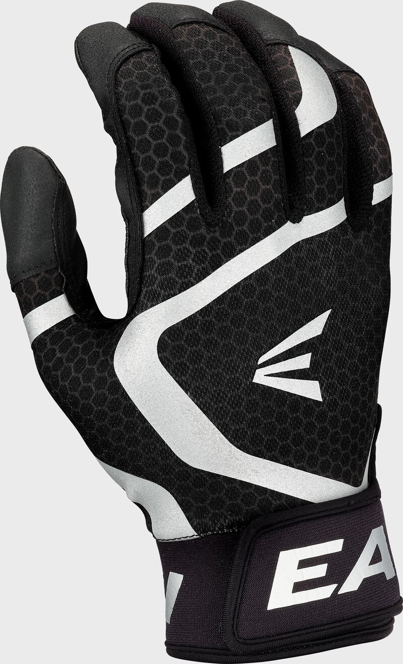 EASTON ADULT MAV GT LOCKED IN BASEBALL BATTING GLOVES - BLACK/BLACK - X-LARGE