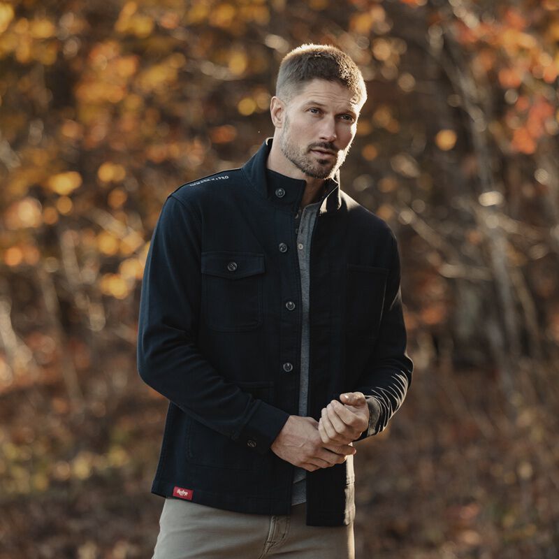 Rawlings x The Normal Brand Comfort Terry Chore Coat, Navy, Adult 2XL