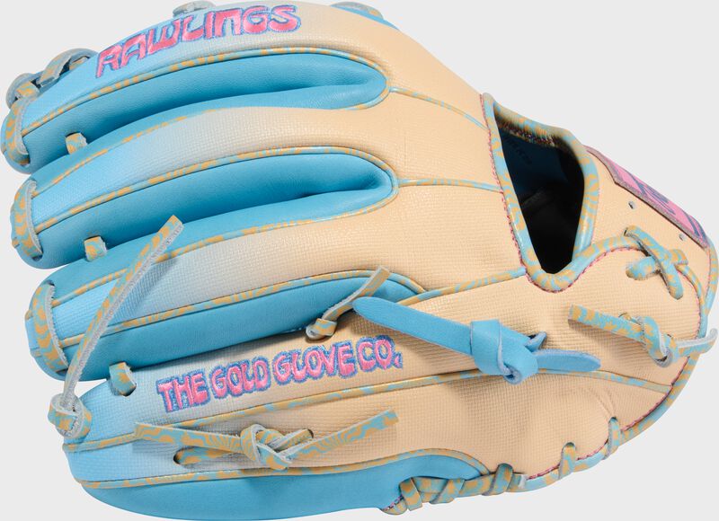 Rawlings Icon Fest Heart of the Hide Camel/Blue 11.5-Inch Infield Glove, Right Hand Throw