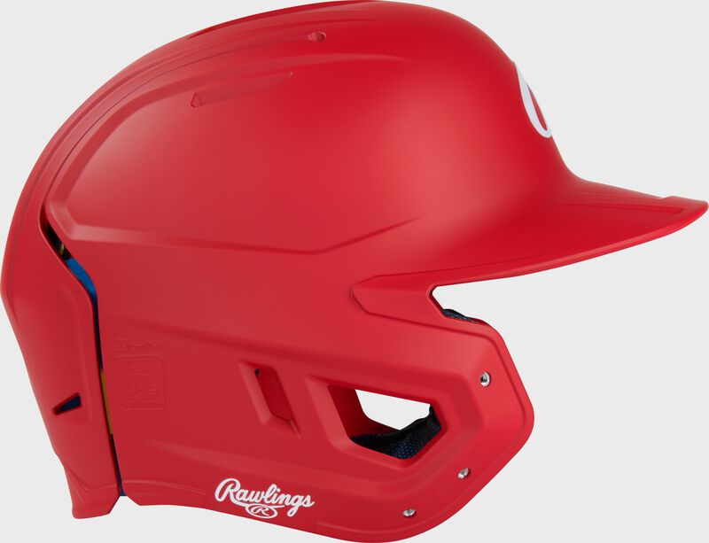 Rawlings Mach Fit Baseball Batting Helmet, Scarlet