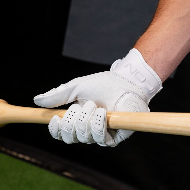 Rawlings Icon Batting Gloves, White, Adult S