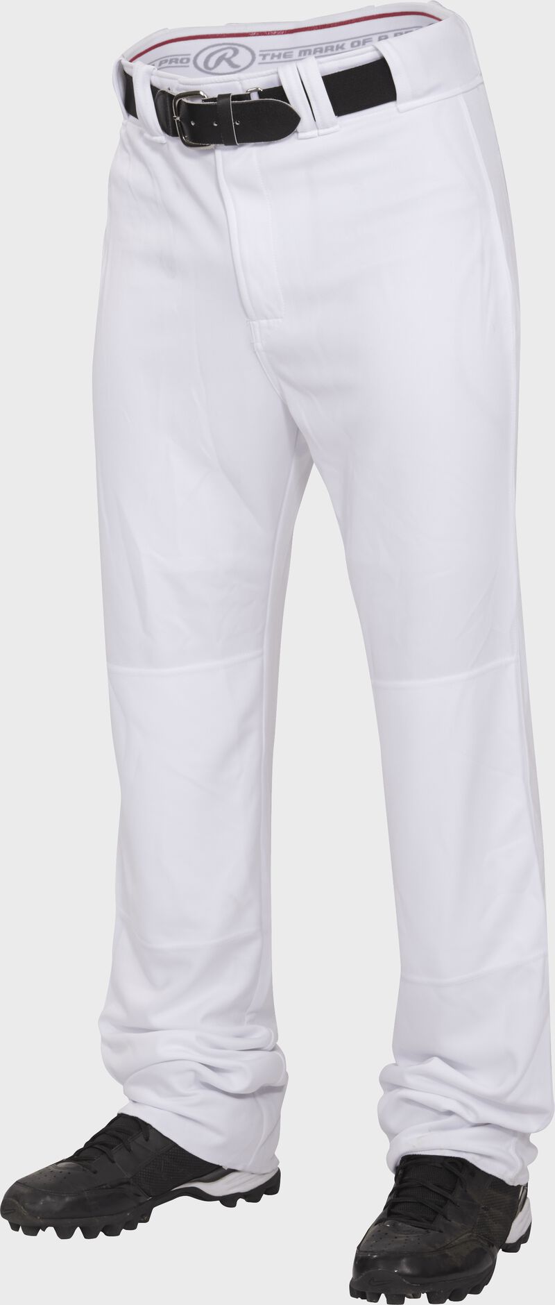 Front of Rawlings White Adult Premium Straight Pant - SKU #BPU150-W loading=