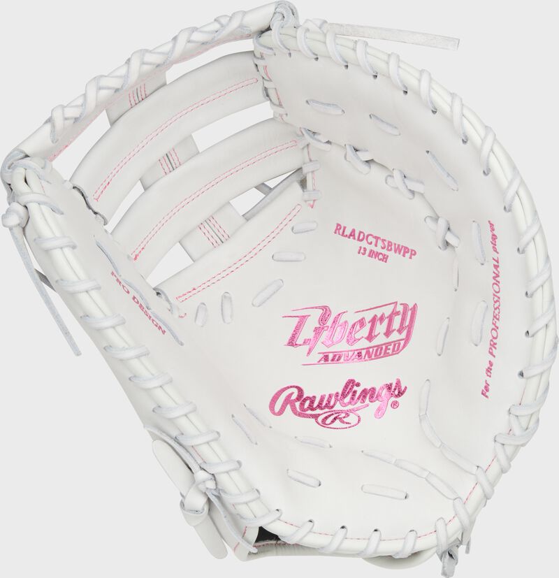Liberty Advanced Color Series 13 in 1st Base Mitt, White/Pink, Left loading=