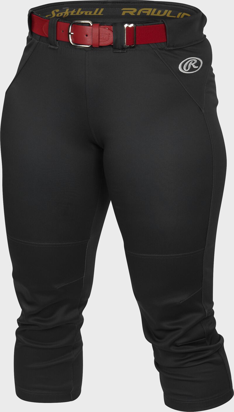Front of Rawlings Black Women's Yoga Style Softball Pant - SKU #WYP loading=