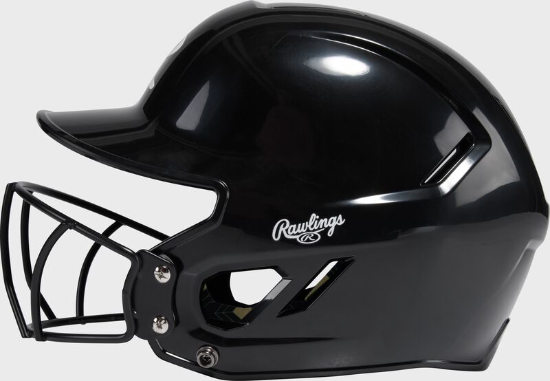 Rawlings CoolFlow Max Batting Helmet With Face Guard, Black, M/L