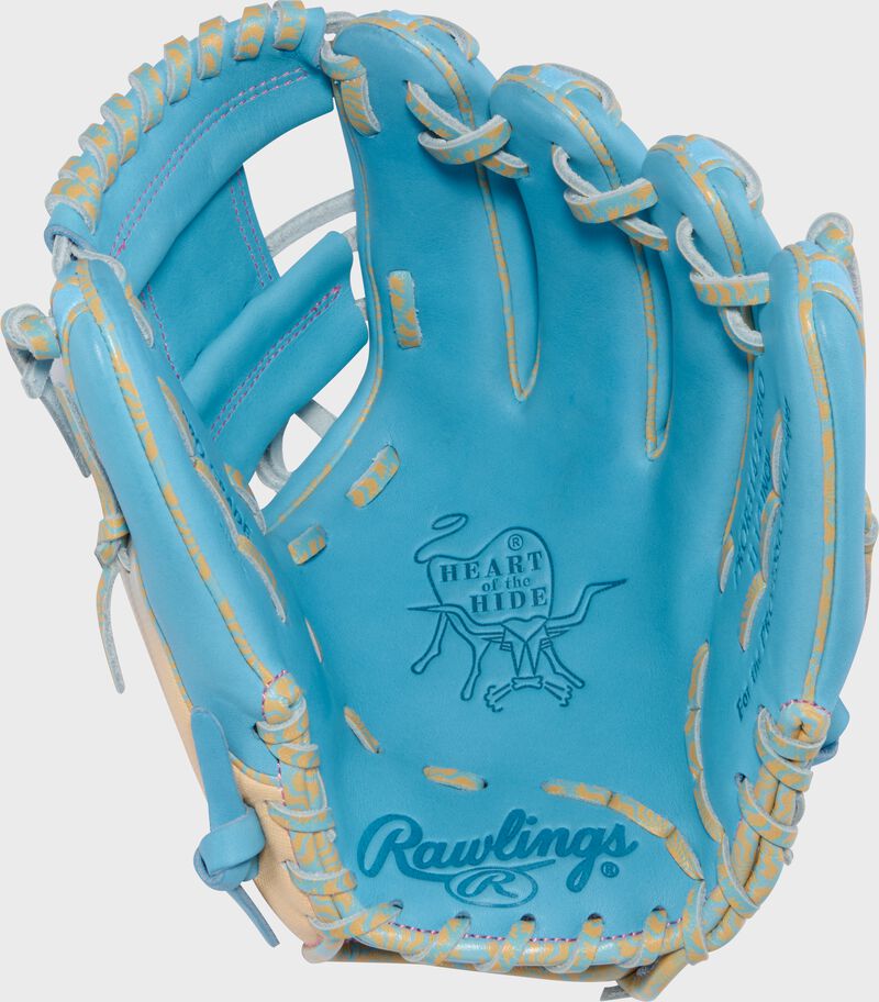 Rawlings Icon Fest Heart of the Hide Camel/Blue 11.5-Inch Infield Glove, Right Hand Throw