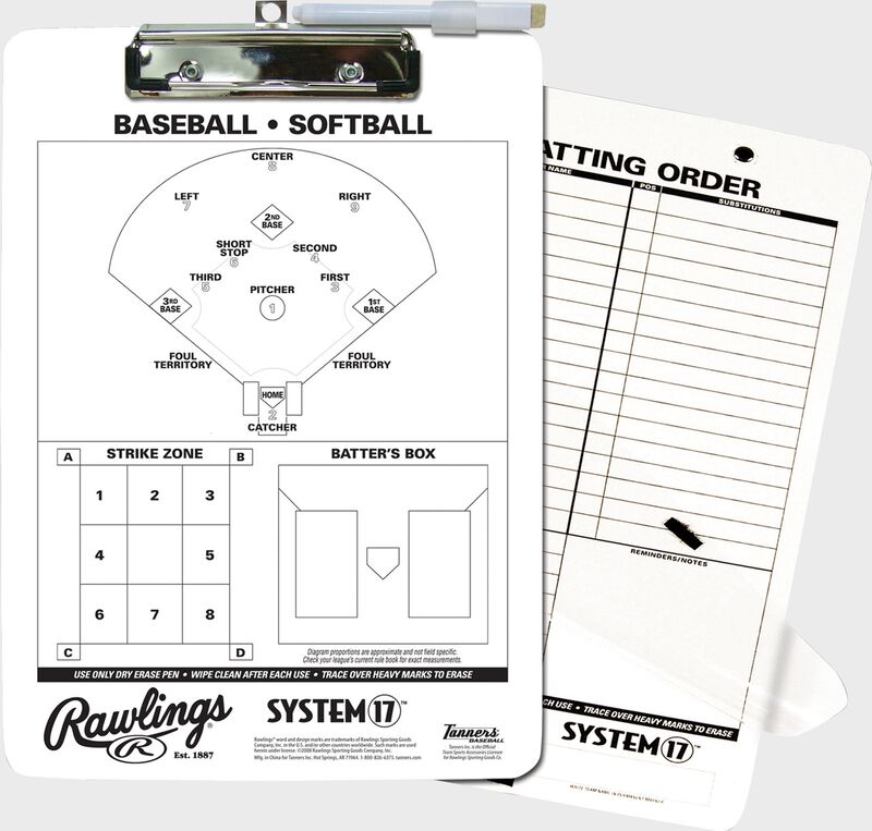 Rawlings White System-17 Scorebook For Baseball and Softball SKU #17SB loading=