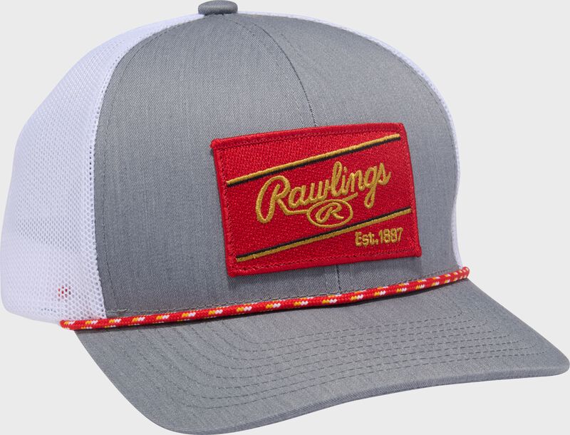 Rawlings ColorSync Rope Hat, Gray/Red loading=