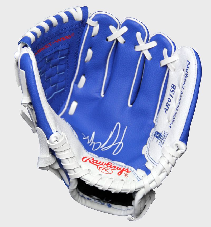 Shell palm view of Rawlings MLBPA 9-inch Anthony Rizzo Player glove loading=
