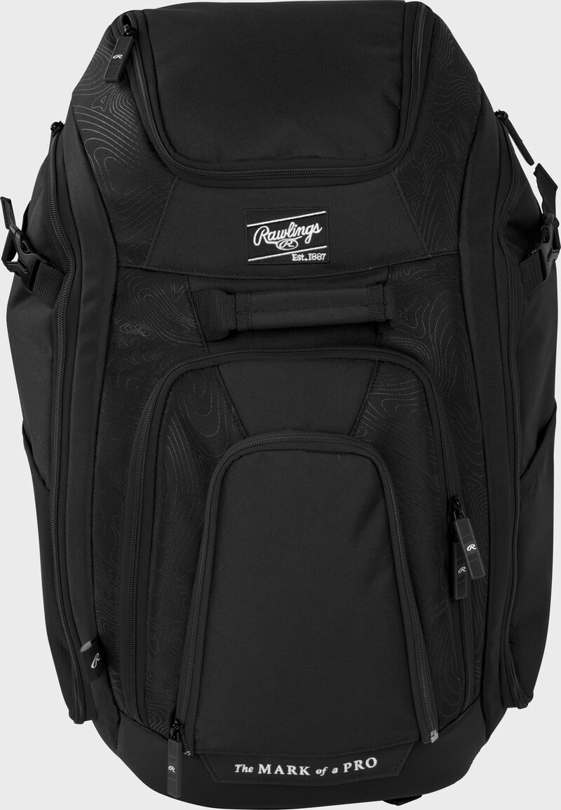 Front of a black Legion 2 Player's Backpack