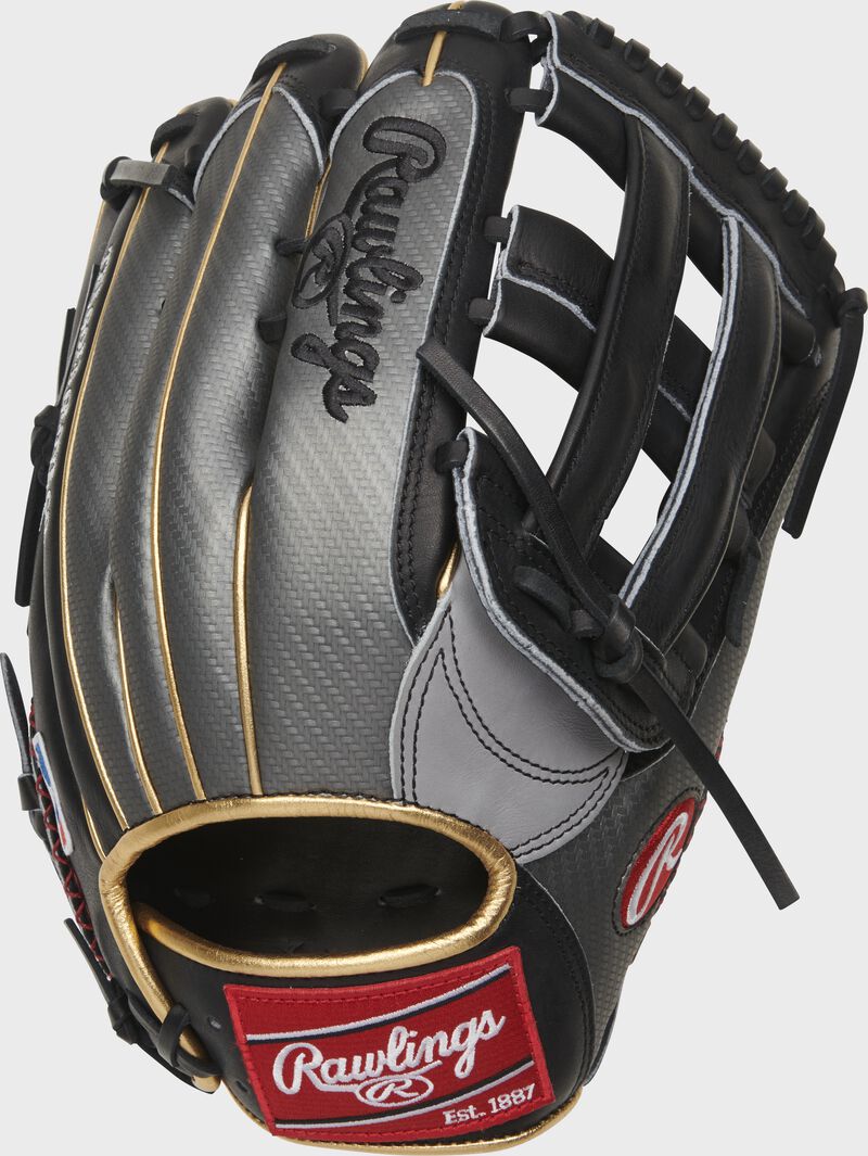 Shell back view of Bryce Harper Heart of the Hide outfield glove loading=
