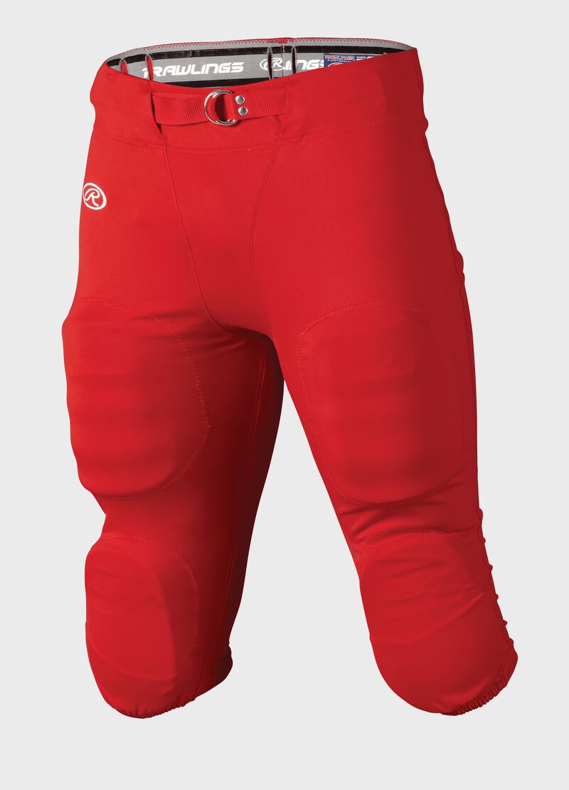 Front of Rawlings Scarlet Adult Slotted Football Pant - SKU #FP147 loading=