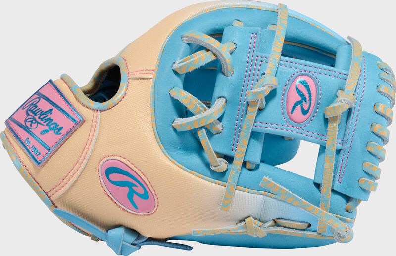 Rawlings Icon Fest Heart of the Hide Camel/Blue 11.5-Inch Infield Glove, Right Hand Throw