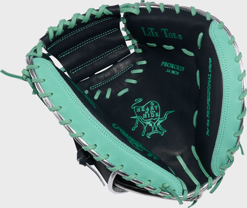 Rawlings Cal Raleigh Heart of the Hide 34-Inch Catcher's Mitt, Right Hand Throw