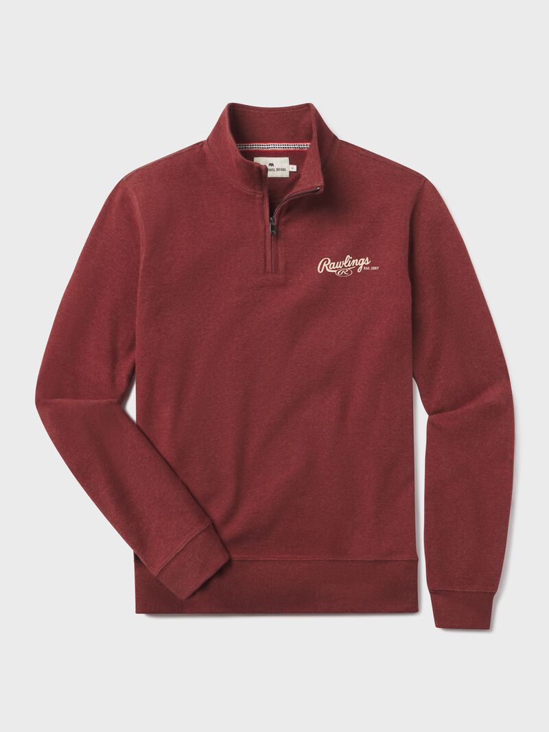 Rawlings x The Normal Brand Puremeso Weekend Quarter Zip, Maroon, Adult 3XL