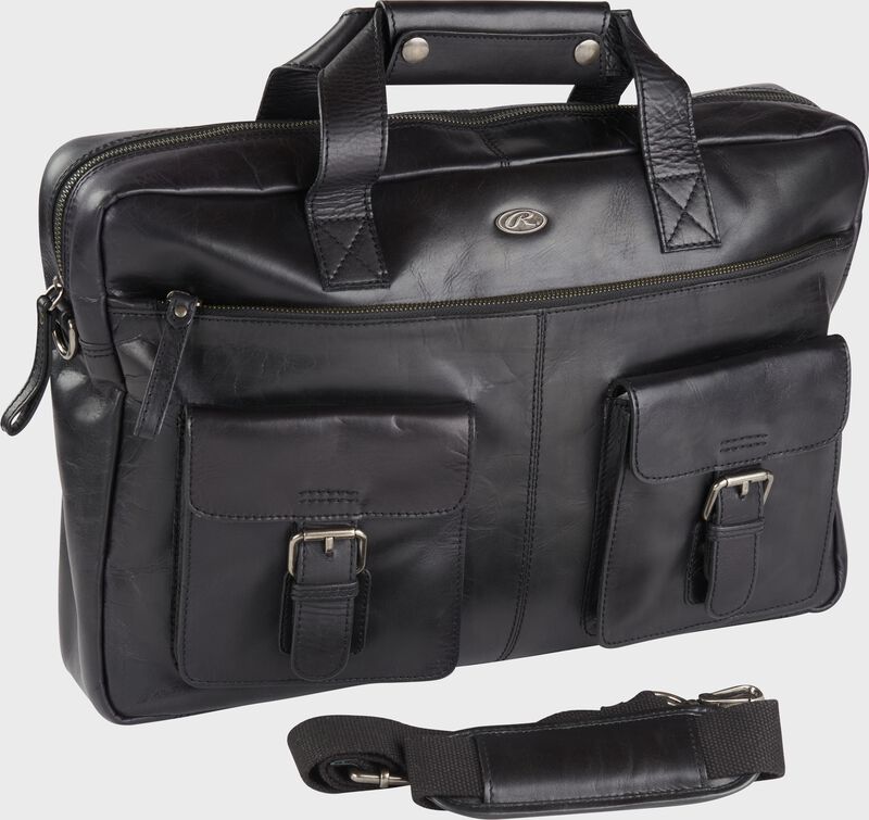 Ace Leather Messenger Bag | Black