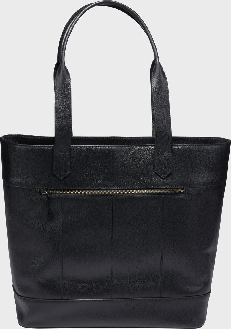 Alternate side of a black Rawlings Strike Out tote bag