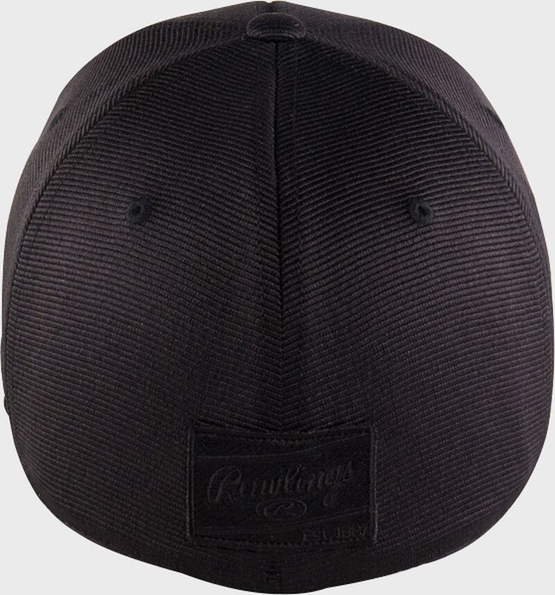 Back view of Rawlings Black Clover Blackout Fitted Hat - SKU: BC0BO00071 loading=