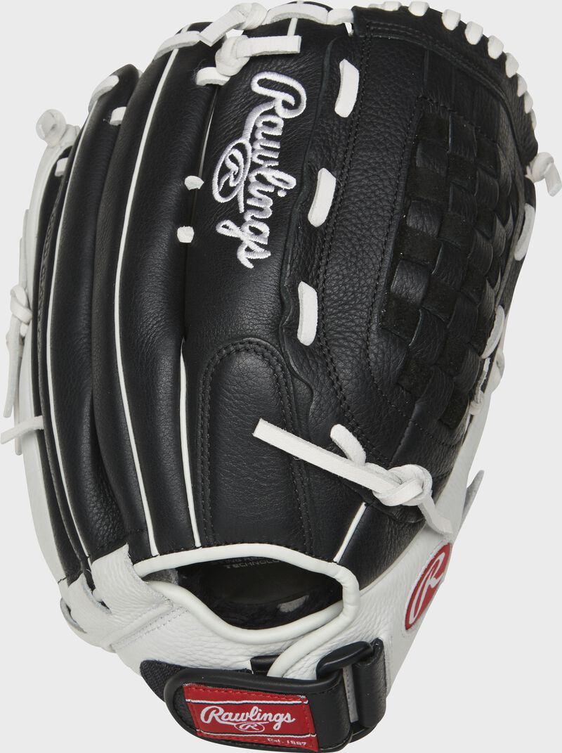 RSO130BW 13-inch Shut Out outfield/pitcher's glove with a black back and Velcro wrist strap loading=