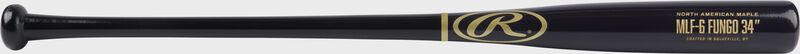 A 34" black/navy Rawlings maple fungo bat - SKU: MFL5-B-N-34 loading=