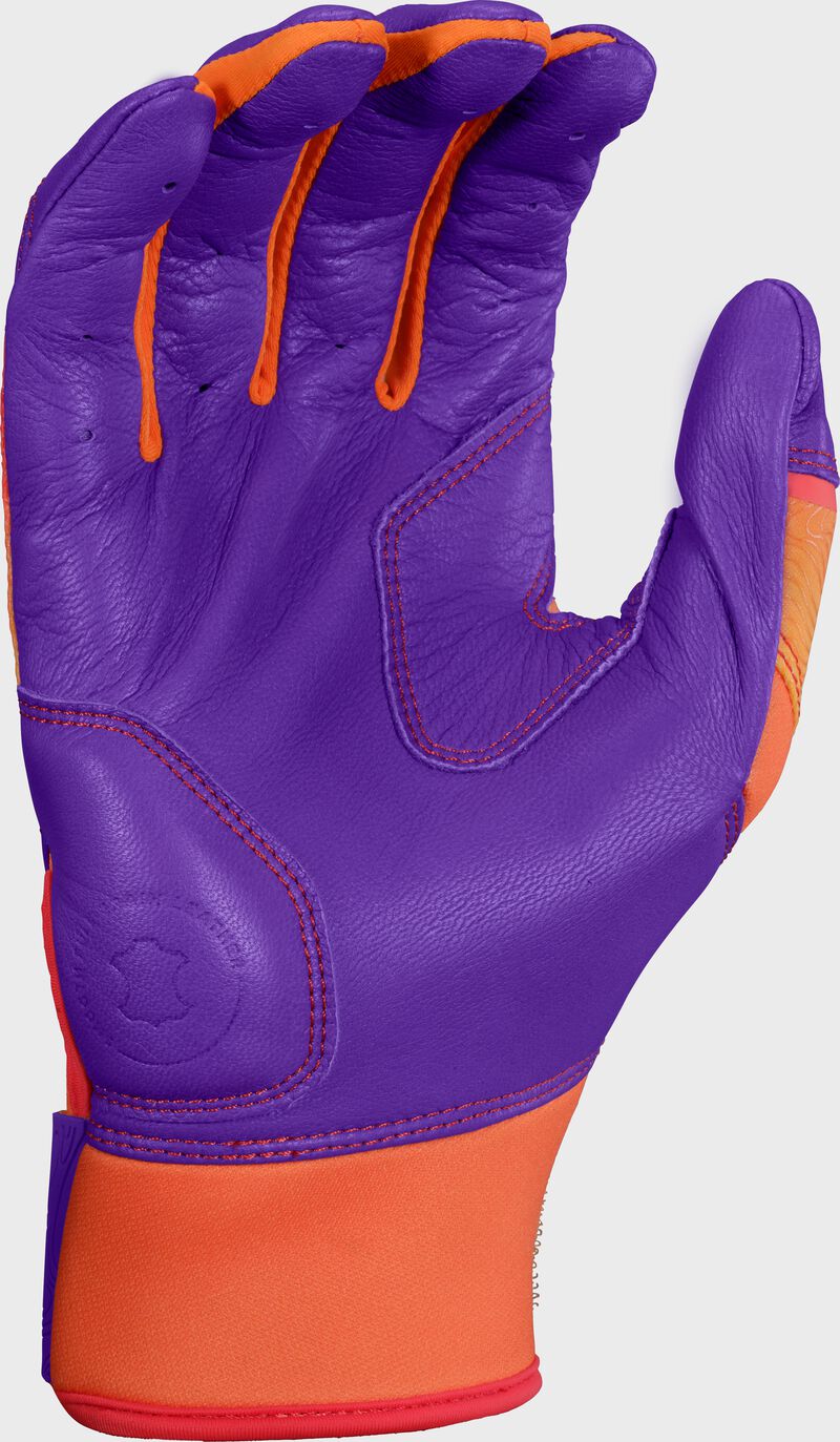Rawlings Workhorse Fun Burst Batting Gloves, Purple/Orange, Youth S loading=
