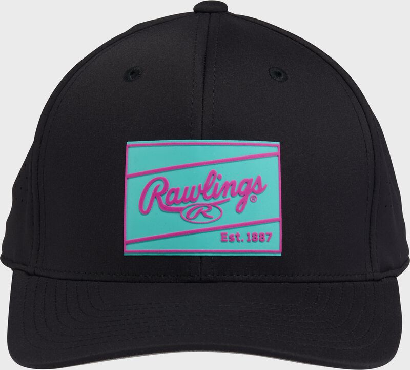 Rawlings Black Performance Curved Bill Snapback Hat