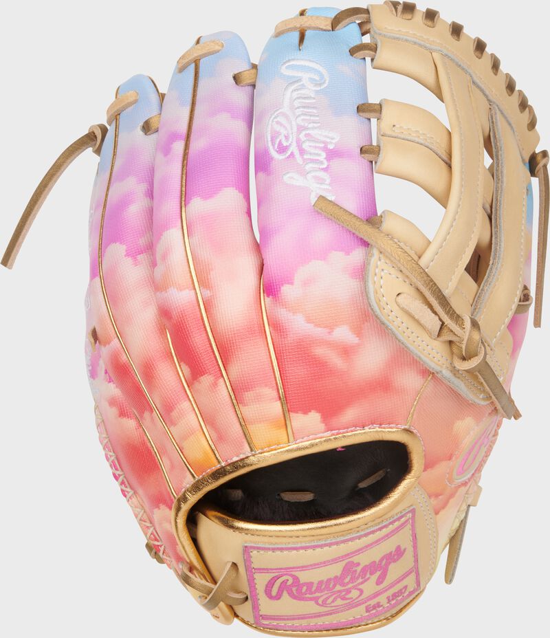 Back of a Sierra Romero Heart of the Hide 12-inch Fastpitch Softball Glove loading=