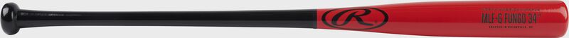 A 34" black/red Rawlings maple fungo bat - SKU: MFL5-B-RD-34 loading=