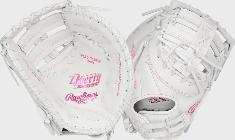 Liberty Advanced Color Series 13 in 1st Base Mitt, White/Pink, Left loading=