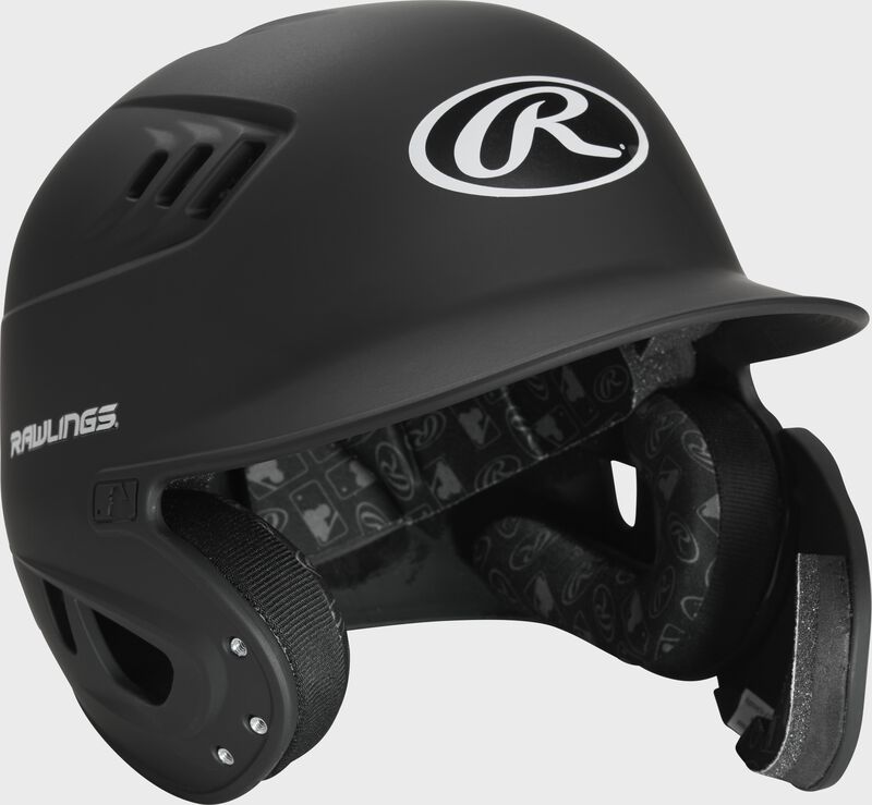 Rawlings Velo Batting Helmet with REXT Flap, Left Handed Batter