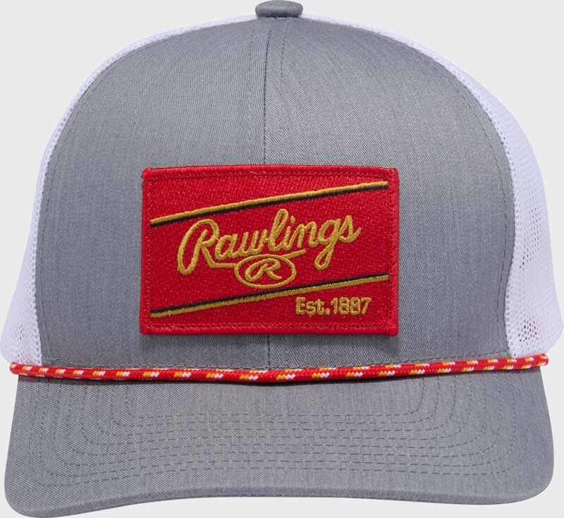 Rawlings ColorSync Rope Hat, Gray/Red loading=